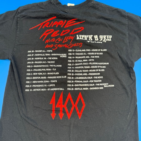 Trippie Redd Live Die Repeat Tour T Shirt Black Graphic Print Mens Size Medium - Picture 2 of 4